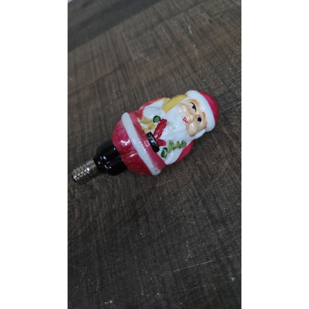 Vtg CHRISTMAS BULB Standing Santa with his Sack Figural Light Tree VG Untested